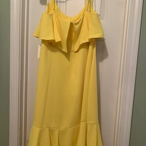 NWT yellow spaghetti strap dress